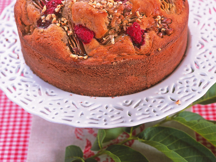 Torta speziata pere e lamponi