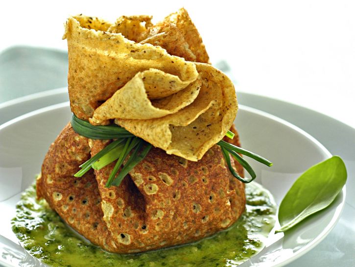 Fagottini di crepes con spinaci