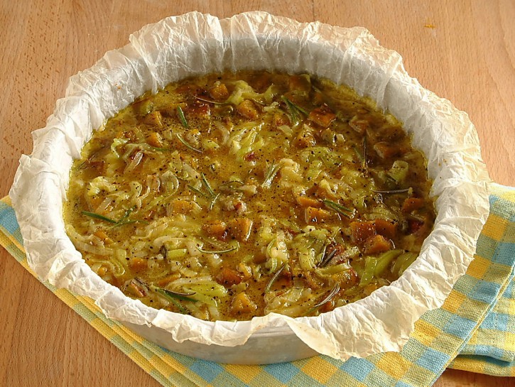 Ricetta Frittata al forno con zucca e porri al rosmarino ...