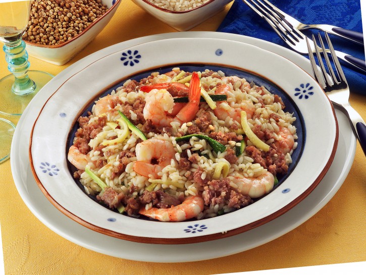 Ricetta Risotto gamberi e salsiccia Donna Moderna
