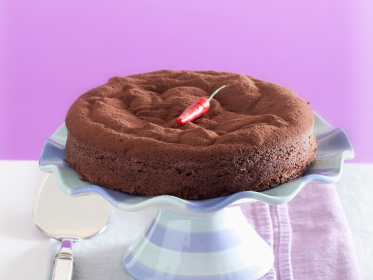 Torta di cioccolato al peperoncino e grappa