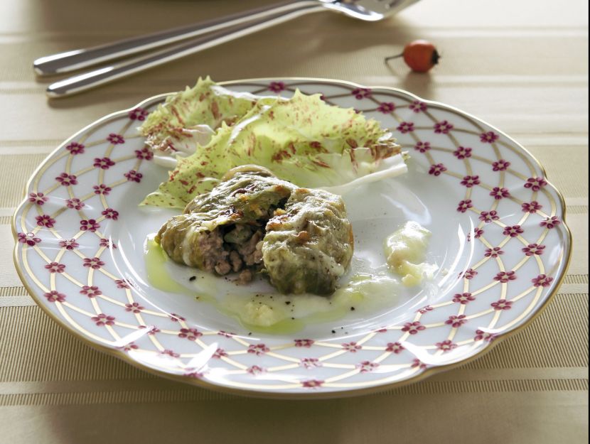 fagottini-di-radicchio-variegato-farciti-con-tacchino preparazione