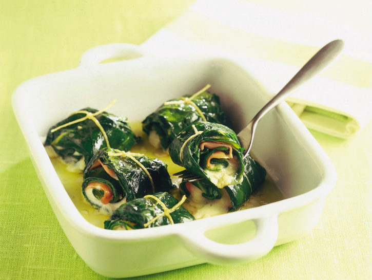 Involtini di bietole filanti
