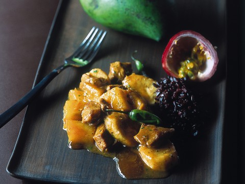 Vitello al curry con mango