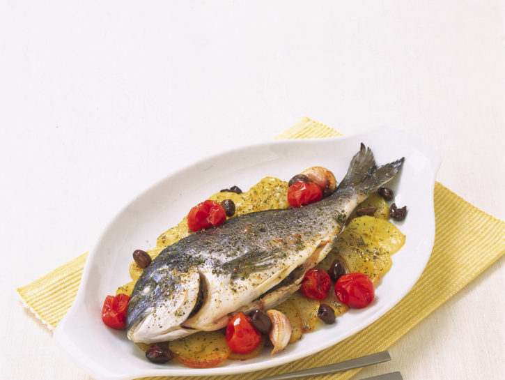 Orata con patate al forno