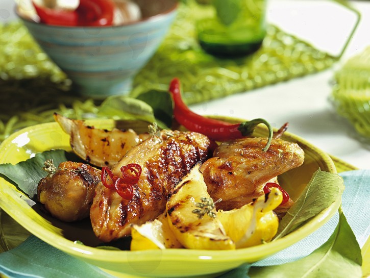 Pollo alla griglia al limone e peperoncino