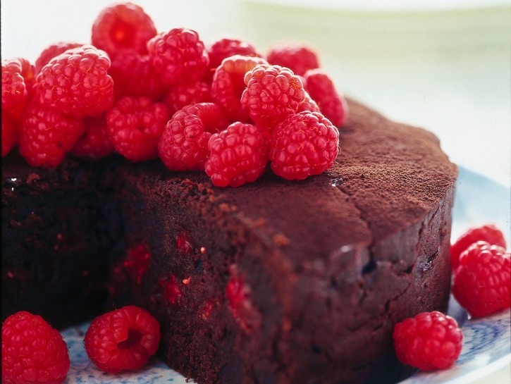Torta di lamponi e cioccolato
