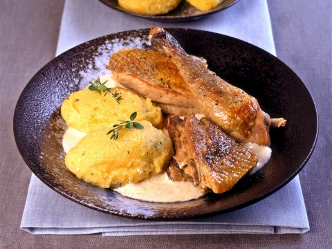 Faraona con polenta