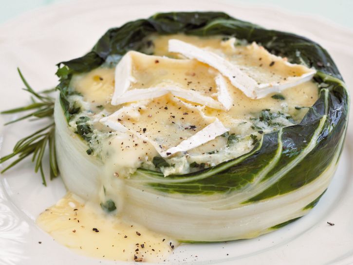 Tortino di coste, patate e brie