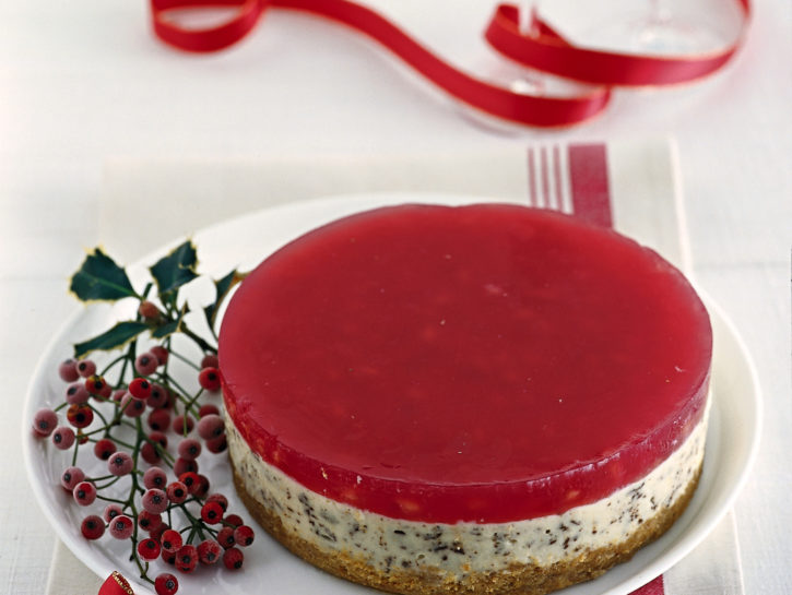 Cheese cake alla gelatina di melagrana