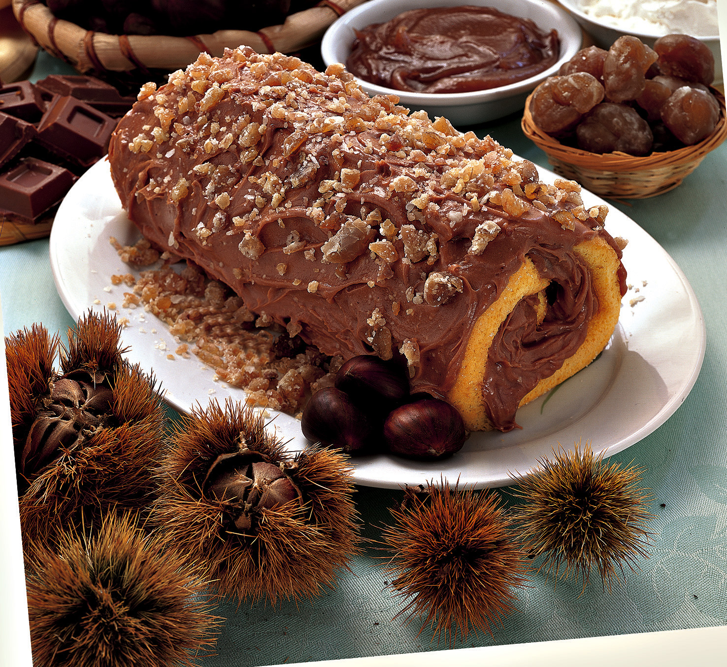 Tronchetto Di Natale Con Marmellata Di Castagne.Ricetta Tronchetto Di Marroni Donna Moderna