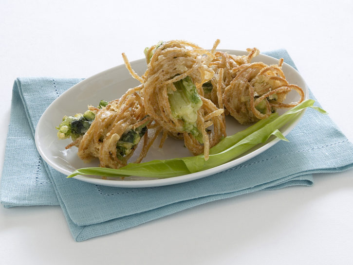 Frittelle di pasta e catalogna