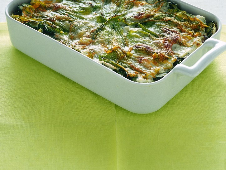 Lasagne con zucchine e fiori