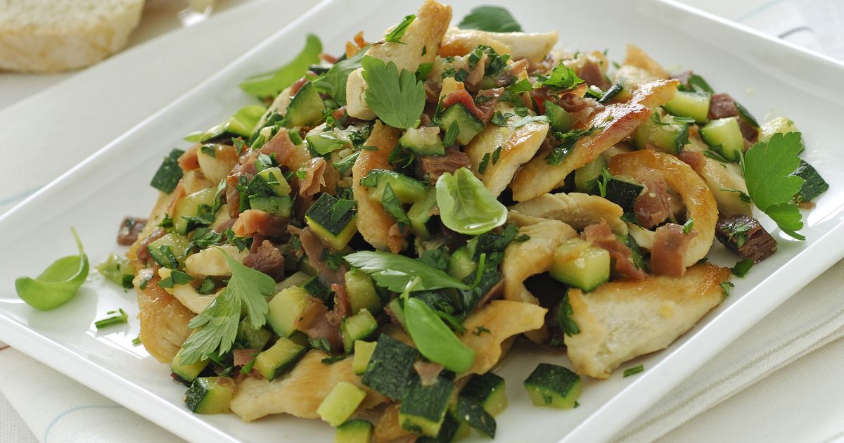 Ricetta Straccetti di pollo con crudo e zucchine - Donna Moderna