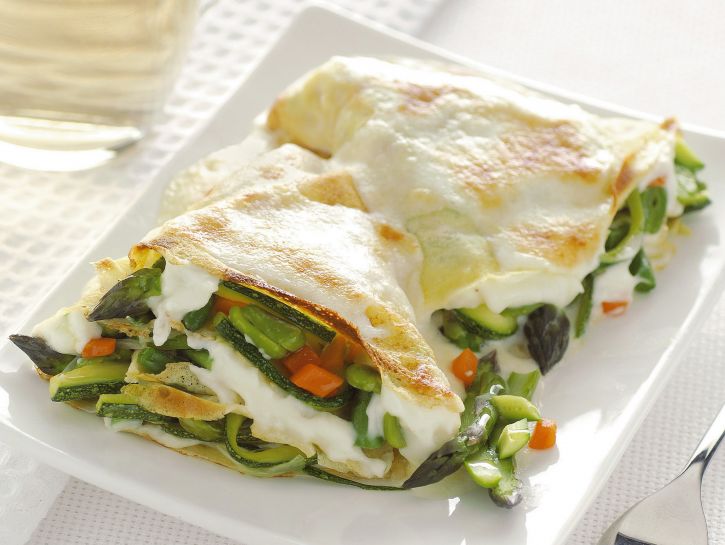 Pasticcio di crepes alle verdure