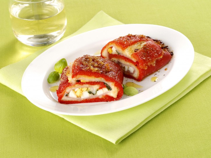 Involtini di peperoni gratinati
