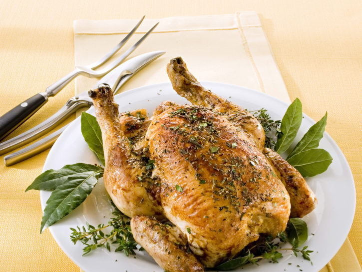 Pollo arrosto al brandy