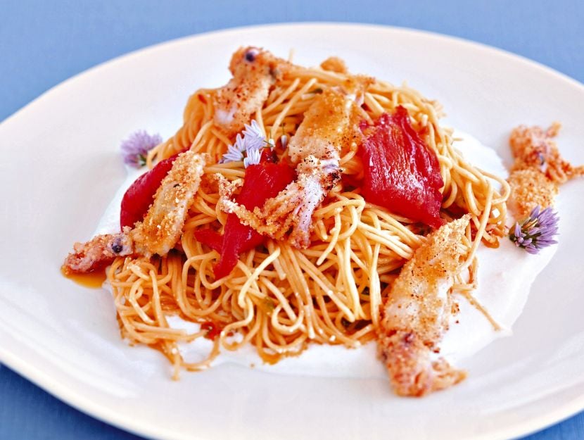 ricetta spinosini-con-fiori-di-zucca-e-calamaretti