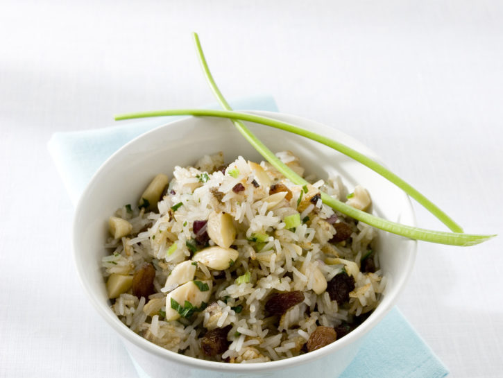 Riso basmati con mandorle e uvetta