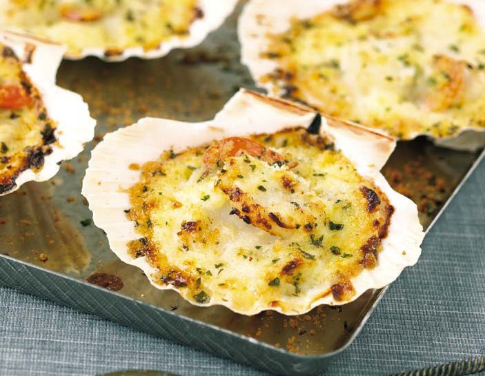 Capesante gratinate alla francese