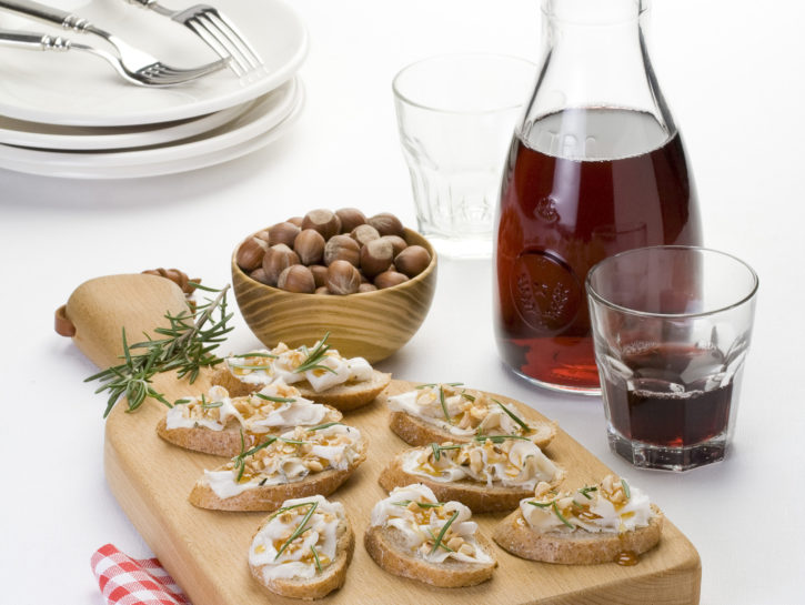 Crostini lardo e miele