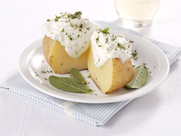 Patate al cartoccio con crema al gorgonzola