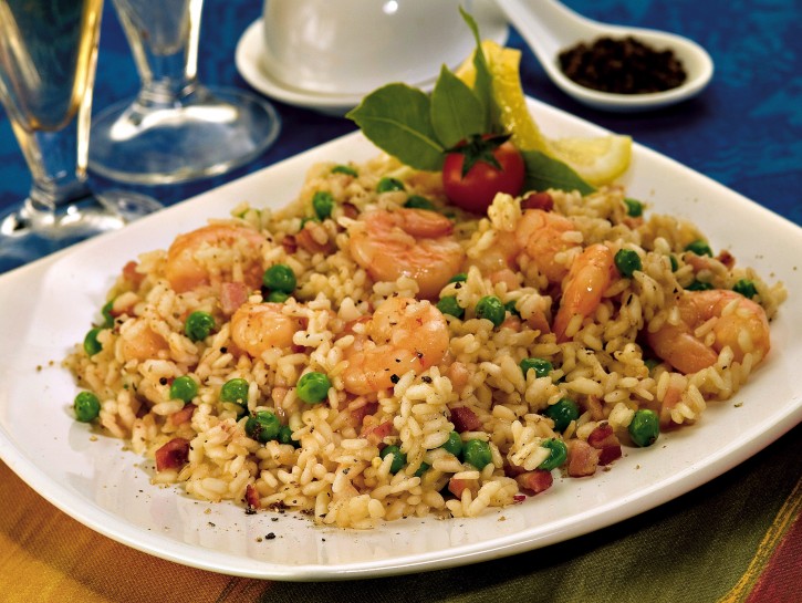 Ricetta Risotto gamberi e piselli Donna Moderna