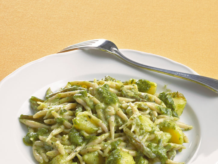 Trofie al pesto con patate e fagiolini