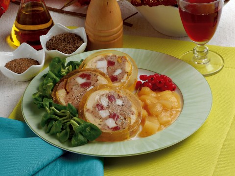 Galantina di gallina alla mostarda di mele