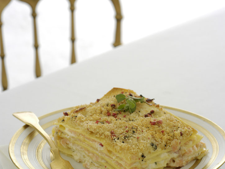 Lasagne al salmone e robiola