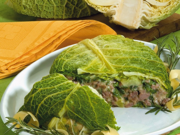 Sformato di verza e salsiccia