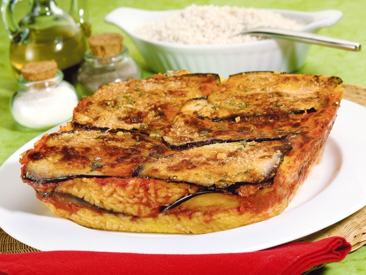 Timballo di riso e melanzane