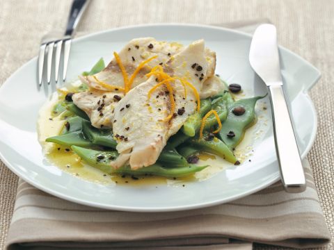 Filetto di branzino al vapore di caffè
