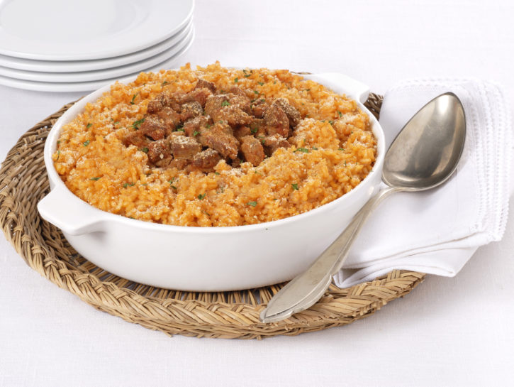 Riso al forno con ragù di manzo