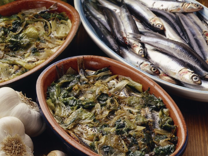 Alici al forno con indivia