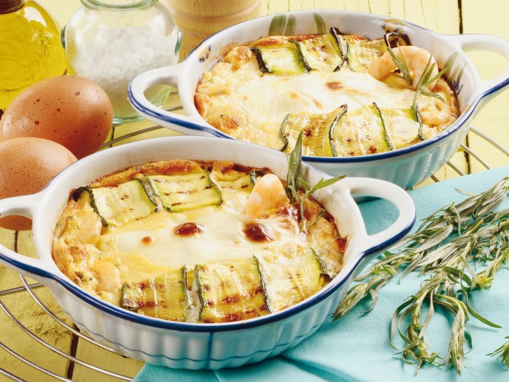 Tortini di zucchine e gamberetti