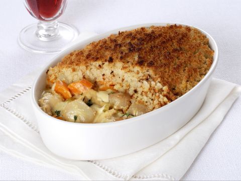 Gratin di pollo e verdure alla birra