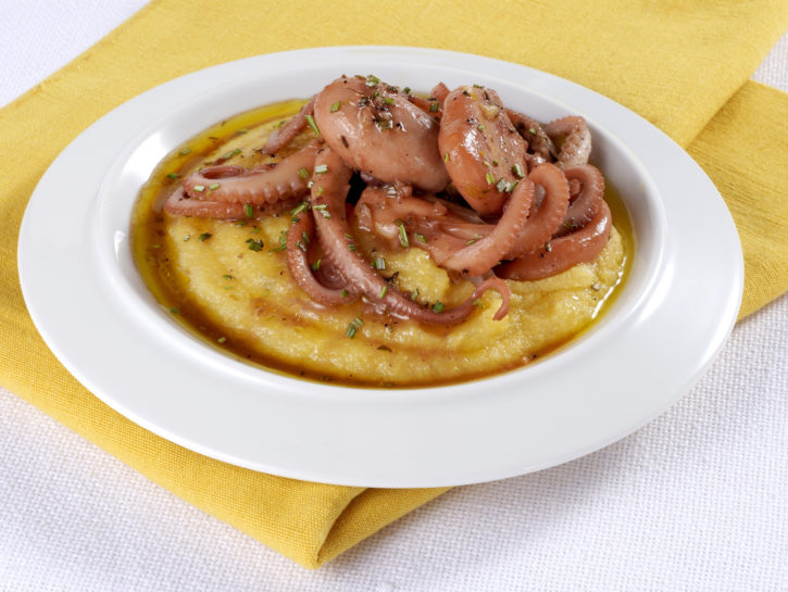 Polenta in umido con moscardini