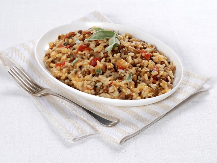 Panissa speciale con lenticchie e salsiccia