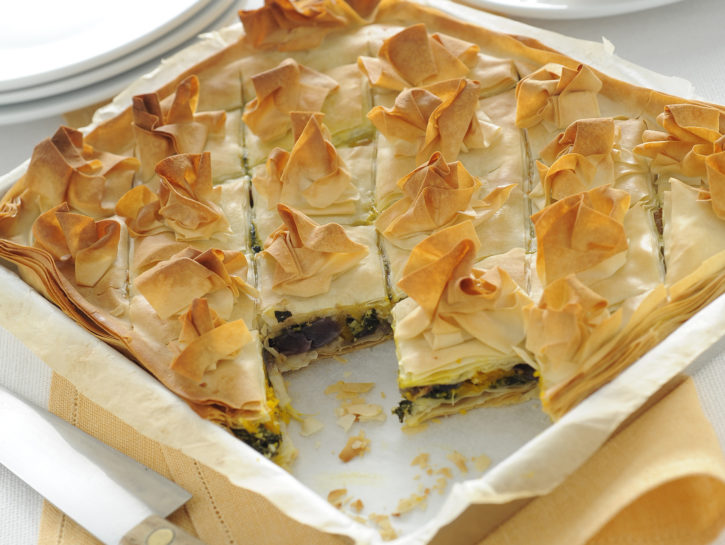 Pie di zucca con spinaci e feta