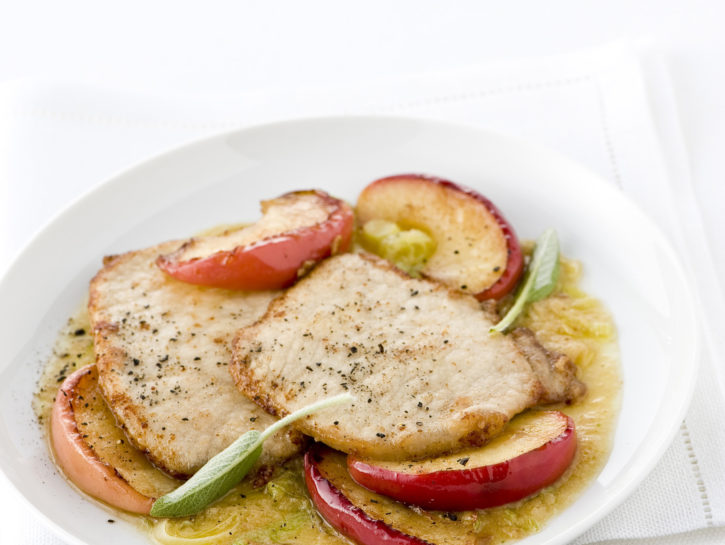 Scaloppine di maiale alle mele