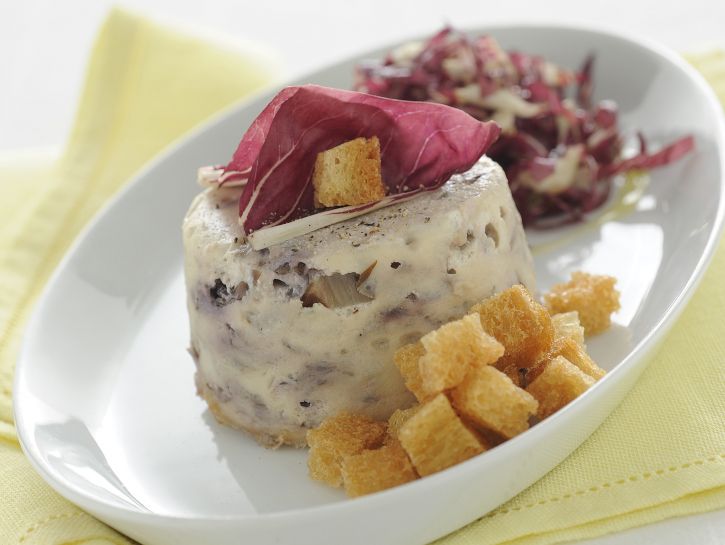 Budino di radicchio e ricotta
