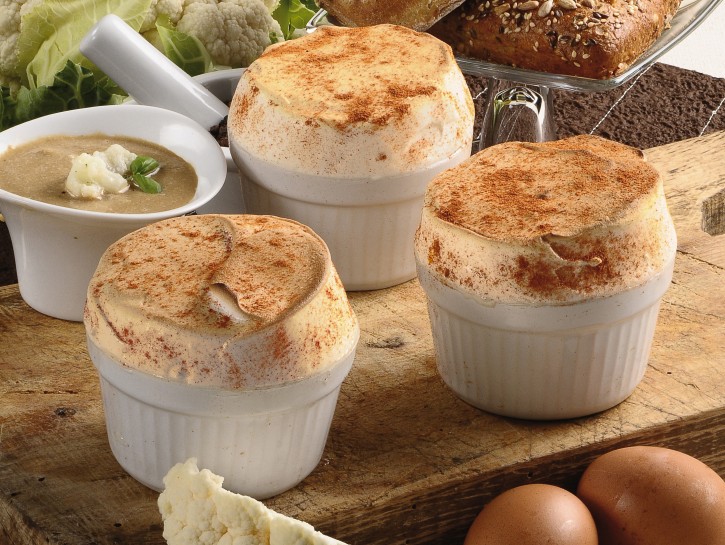 Mini soufflé di cavolfiore