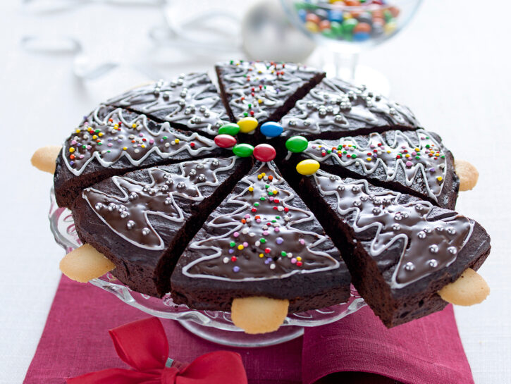 Alberi di Natale di brownies: dolce festivo facile