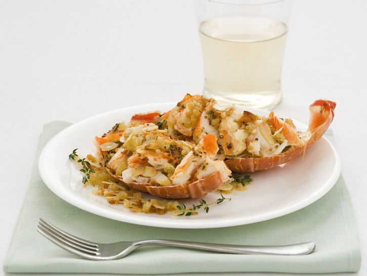 Aragosta gratinata al burro senapato