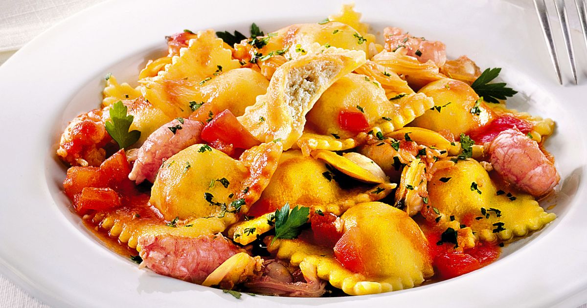 Ricetta Ravioli Di Cernia Con Vongole E Scampi Donna Moderna