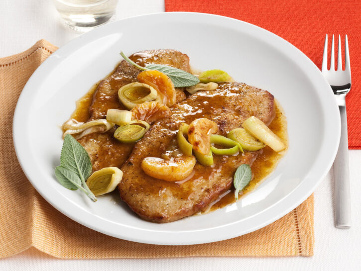 Scaloppine di vitello al mandarino