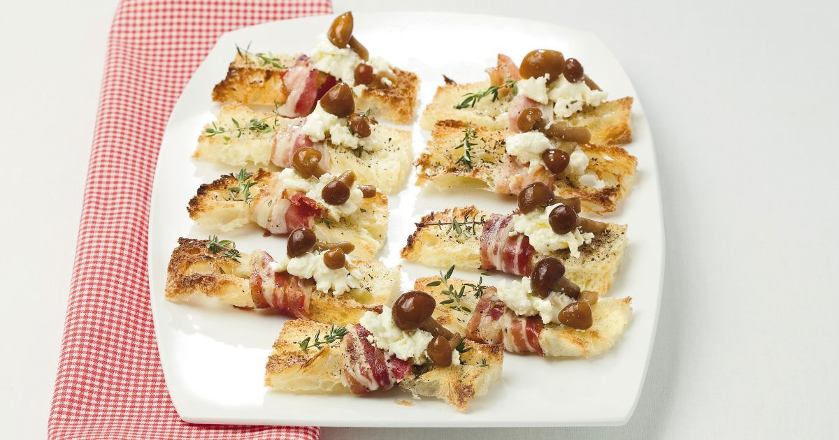 Ricetta Crostini alla pancetta Donna Moderna