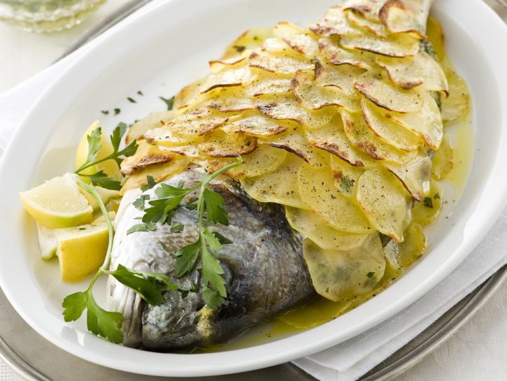 Orata in crosta di patate