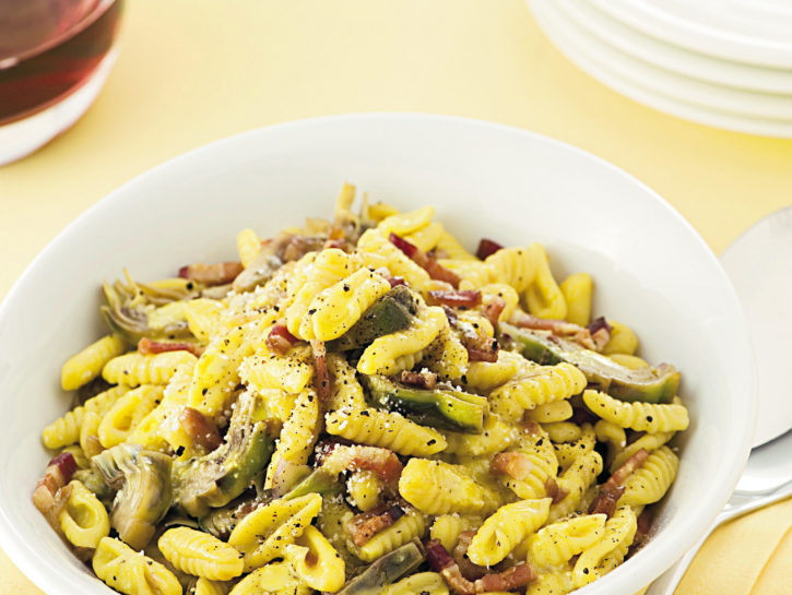 Malloreddus carciofi e uova